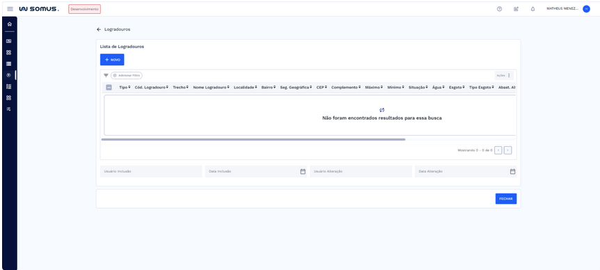 Logradouros – Sem resultados