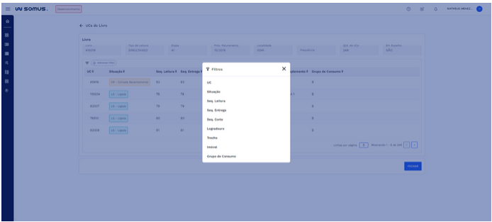 Adicionar Filtro – UCs do Livro