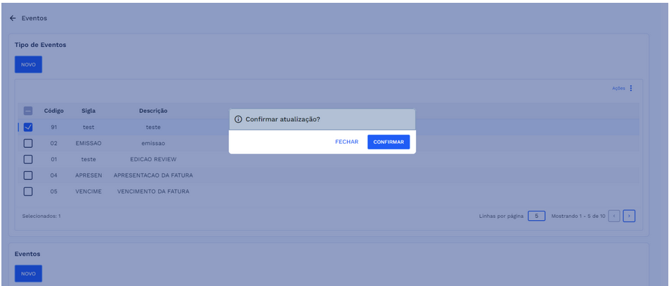 Caixa de diálogo: Confirmar atualização