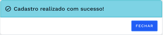 Caixa de diálogo de sucesso
